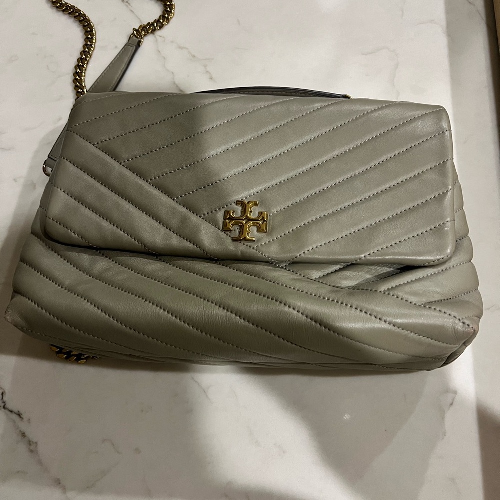 Tory Burch Quilted Shoulder Bag in Gray